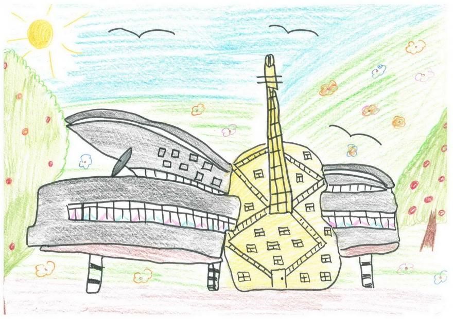 Музыкальный дом | Конкурс детских рисунков Дом моей мечты