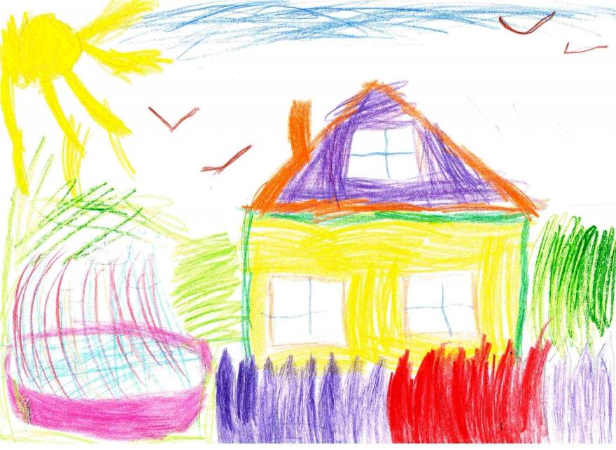 Маленький домик в деревне | Конкурс детских рисунков Дом моей мечты