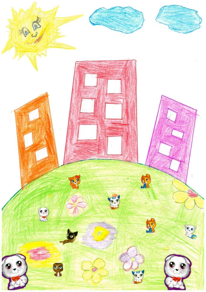 Картинки дома Нововоронеже нарисованными детьми
