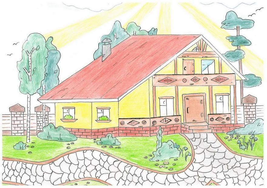 Любимый дом | Конкурс детских рисунков Дом моей мечты